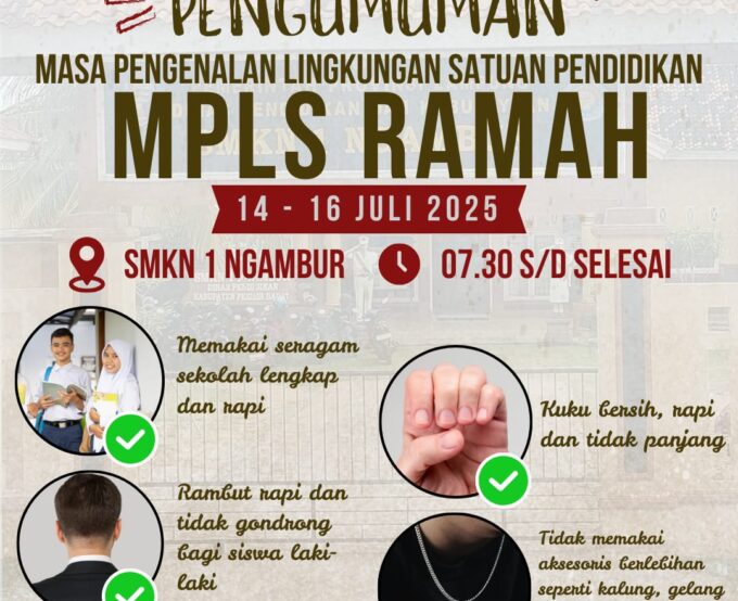Pengumuman MPLS SMKN 1 Ngambur Tahun 2025